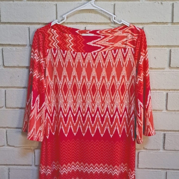 Donna Morgan Beautiful Vibrant 3/4 Sleeve Midi Dress. NWOT - Picture 2 of 9